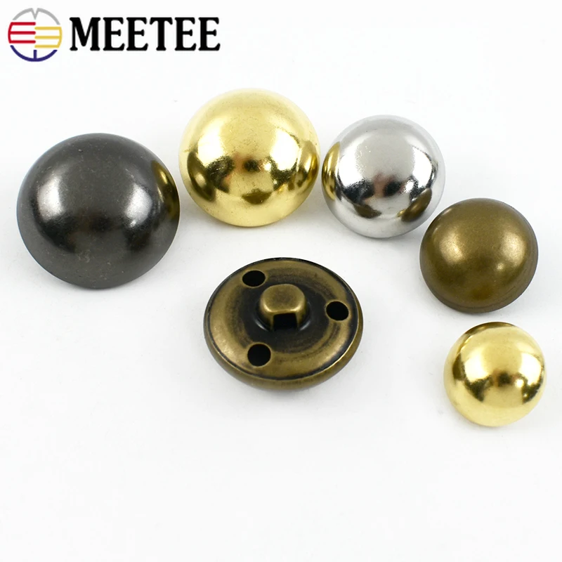 20/50 Stück Meetee 15–25 mm Metallknöpfe für Kleidung, runder Pilzknopf, Jacke, Mantel, dekorative Schnalle, Reparatur, Nähzubehör