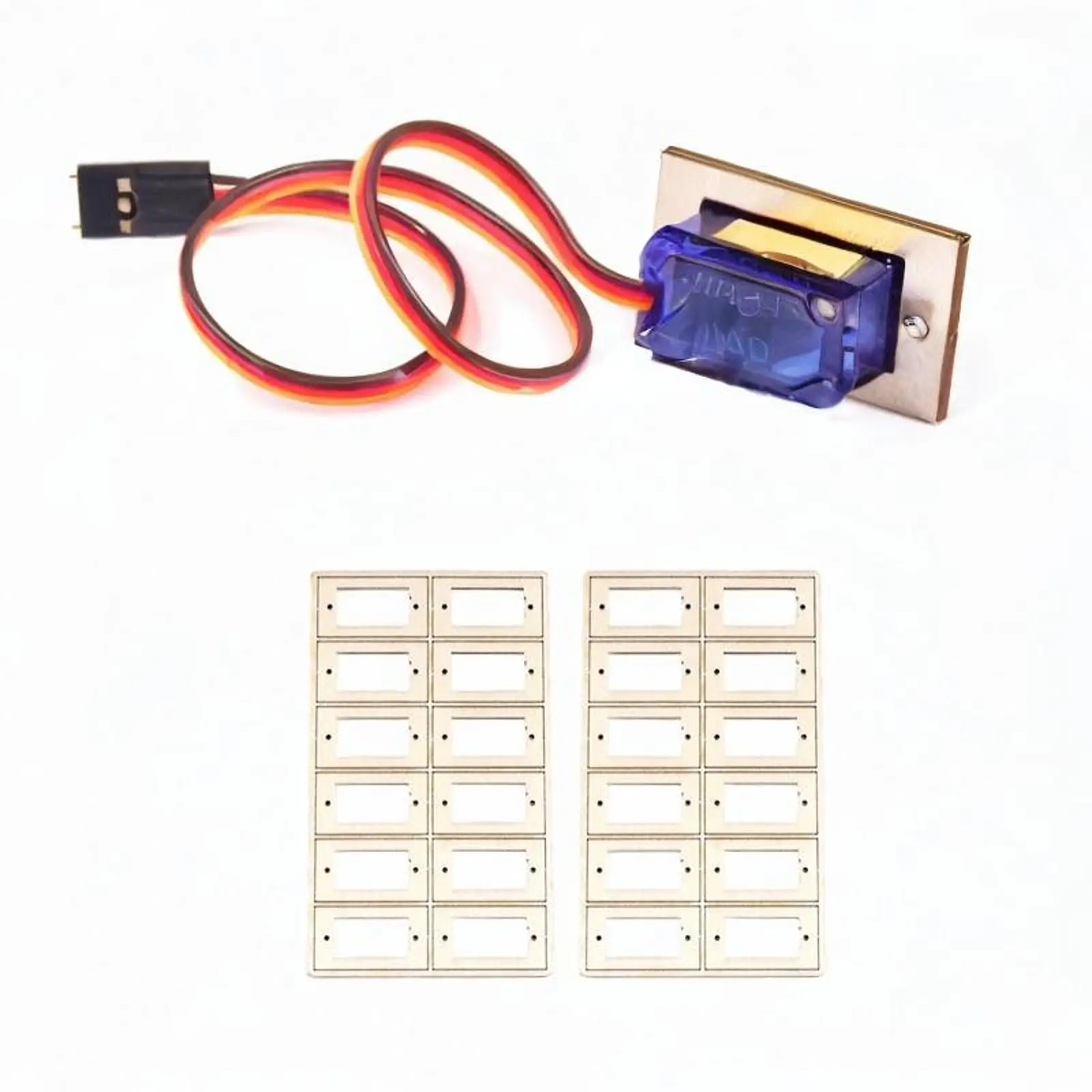 24 Pieces Wood RC Airplane Model DIY Accs Replacement for Fixed Wing Spare Part Upgrade Parts Fitments Servo Stand Servo Mount