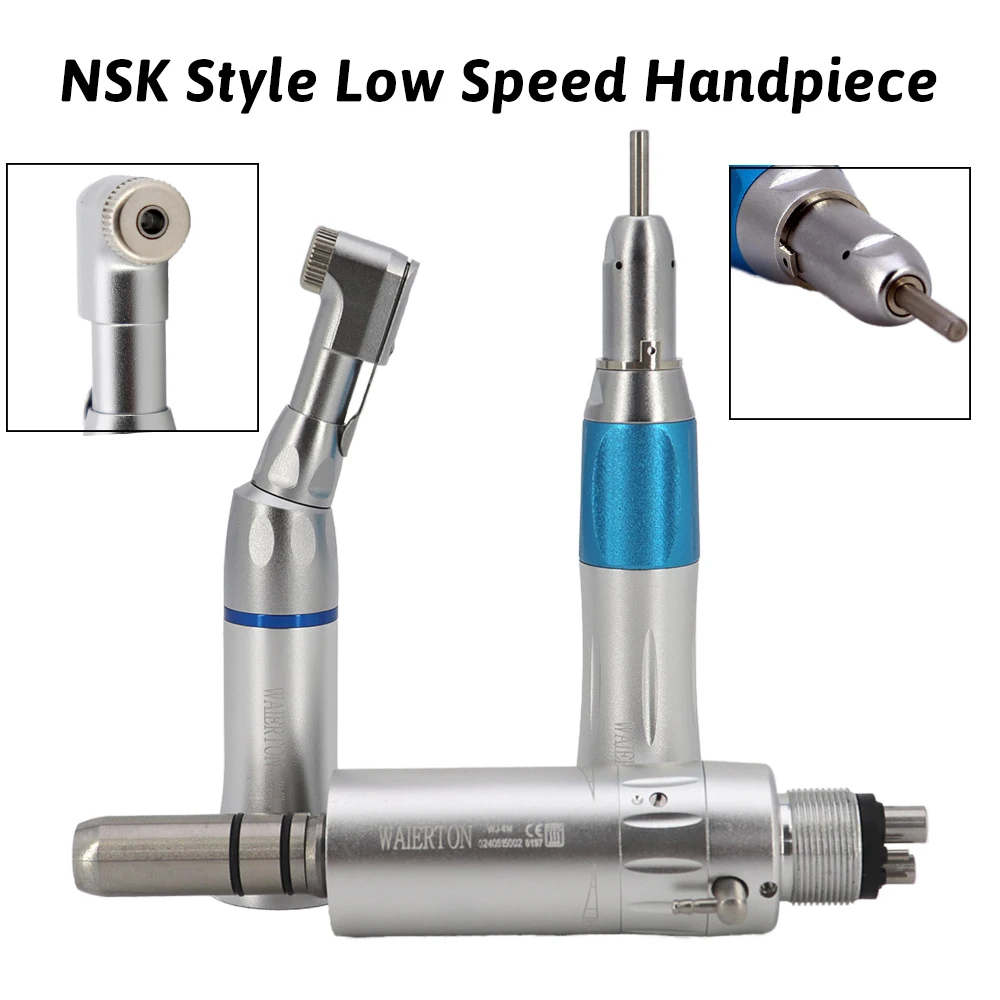 

Dental Slow Low Speed Handpiece Straight Contra Angle air turbine Dental Lab equipment Micromotor Polishing Tool