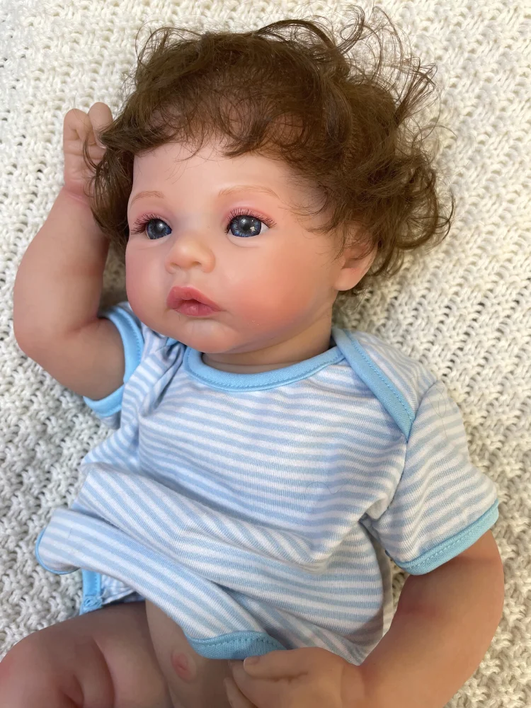 

43CM Full Body Vinyl Waterproof Reborn Doll Meadow Hand-Detailed Painting with Visible Veins Lifelike 3D Skin Tone Gift