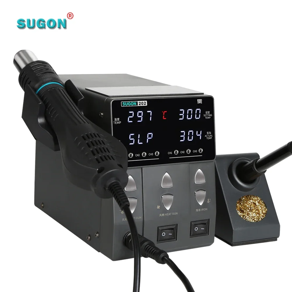 Mobile Repair Tools SUGON 202 Heat Gun Sugon Work Station 2 in 1 Sugon Soldering Station