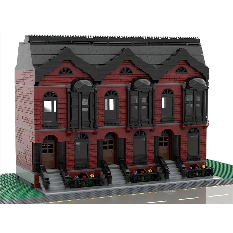 MOC Urban Street View Modular House Architecture Sets Creative Building Blocks Model DIY Technology Bricks Toys Kid's Xmas Gifts