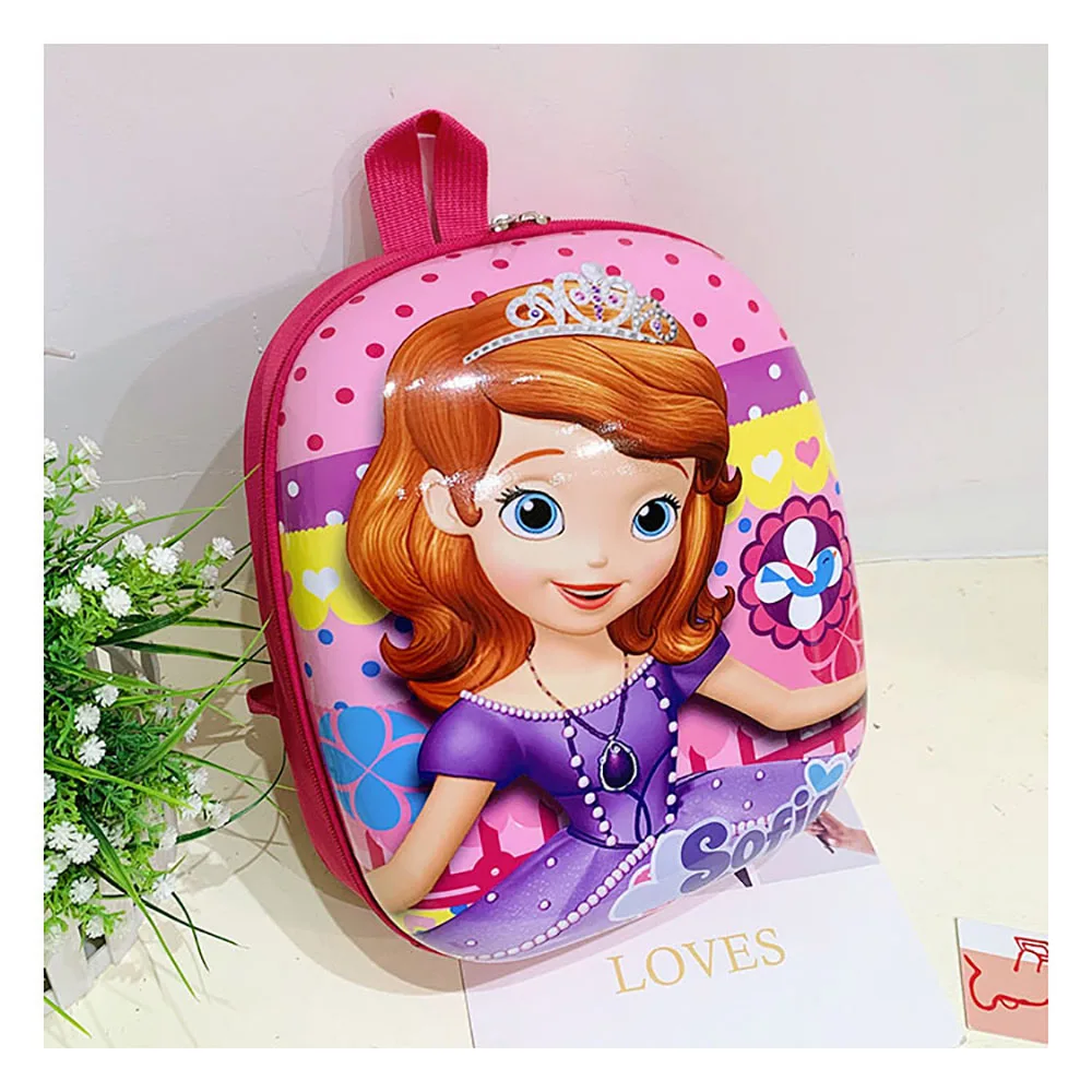 Mochila infantil de Elsa Frozen Disney para crianças, bolsa Sofia fofa, impermeável, de alta capacidade, leve e portátil