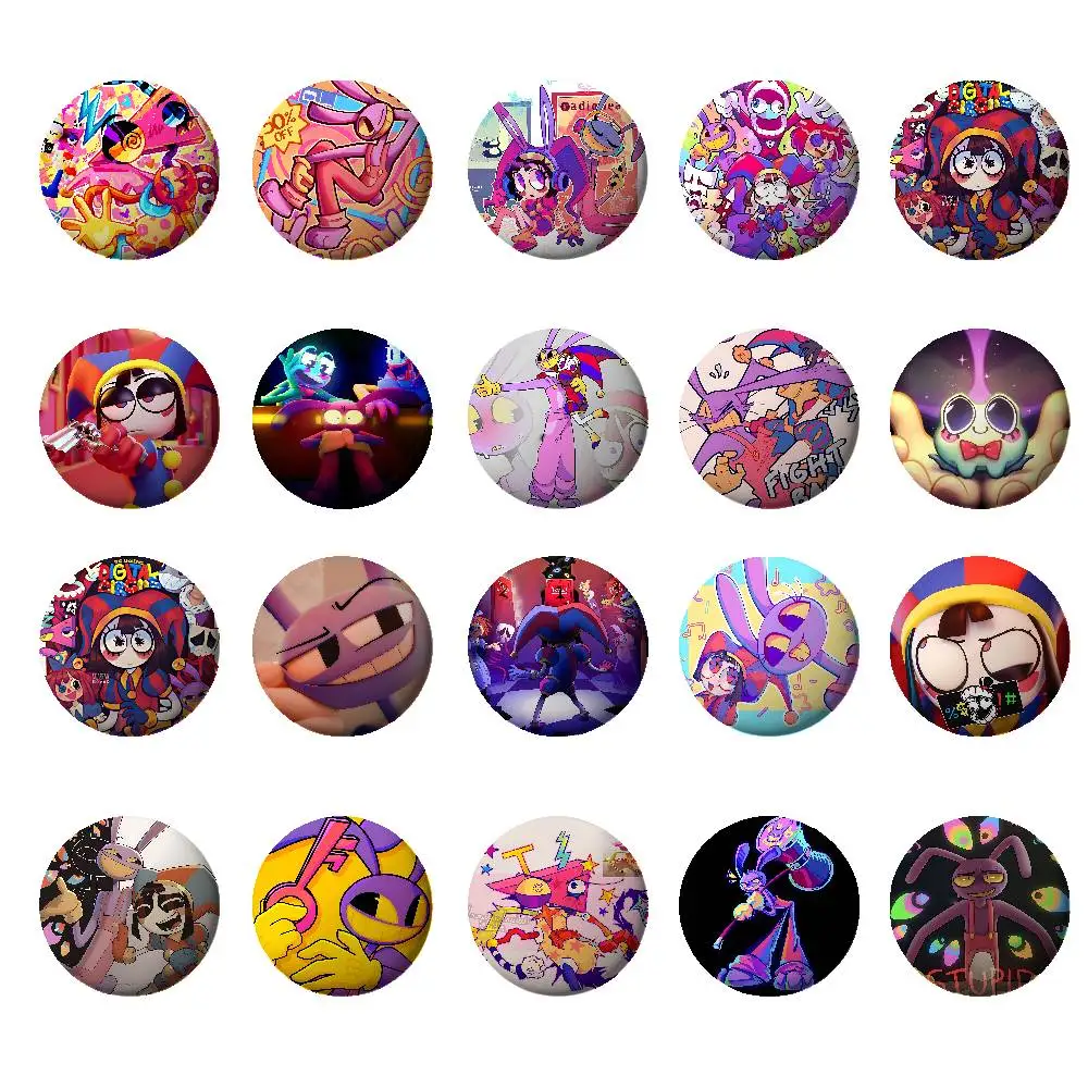 Animowane Broszki z Cyrkowym Motywem na Plecak, Okrągłe Emaliowane Przypinki do Biżuterii, Prezentów i Ozdób na Torby