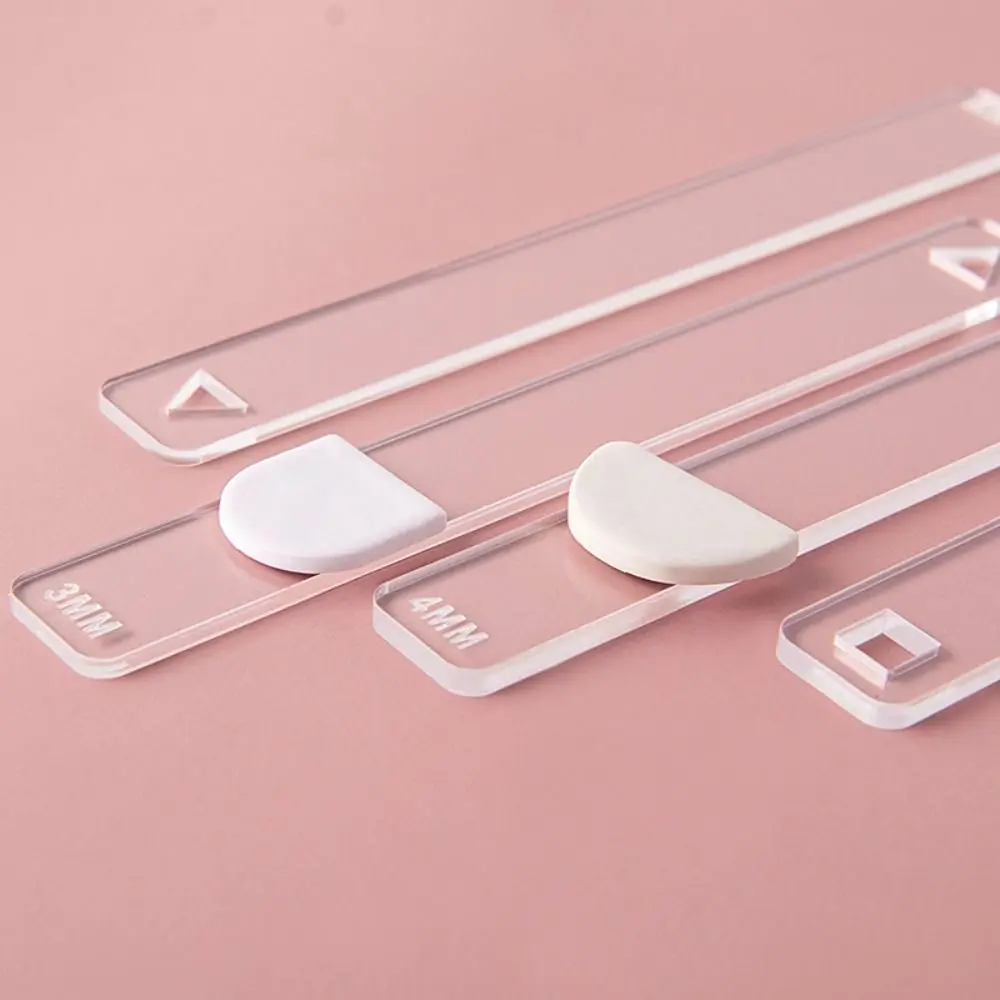 

2 шт./компл., кулон, акриловая линейка для толщины глины, прозрачные серьги, керамика, полимерная линейка, направляющая, инструмент для изготовления ювелирных изделий своими руками