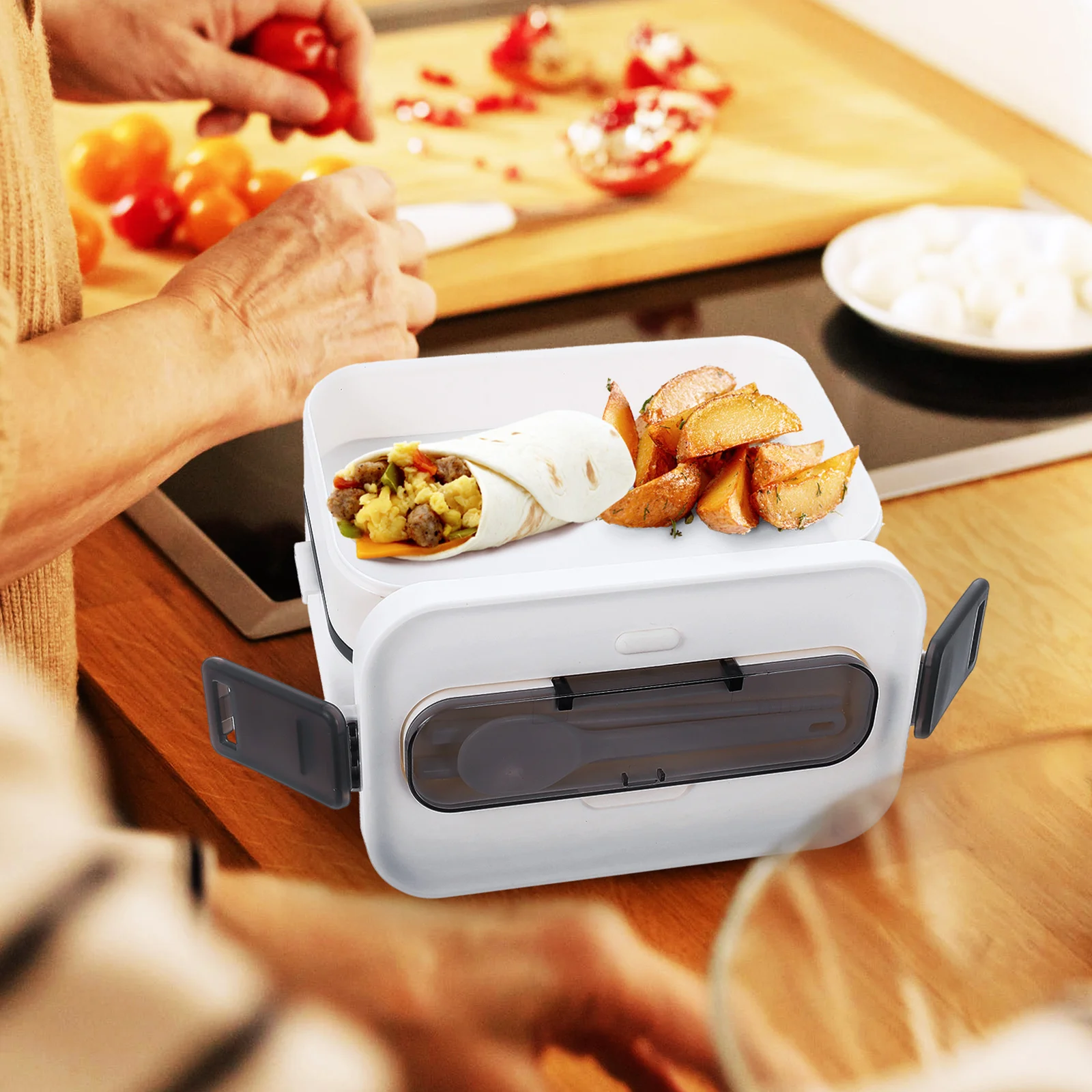 

Portable Lunch Box Fresh Containers Leakproof Storage White Adult Outdoor PP ABS Silicone Safe Children Craftsmanship
