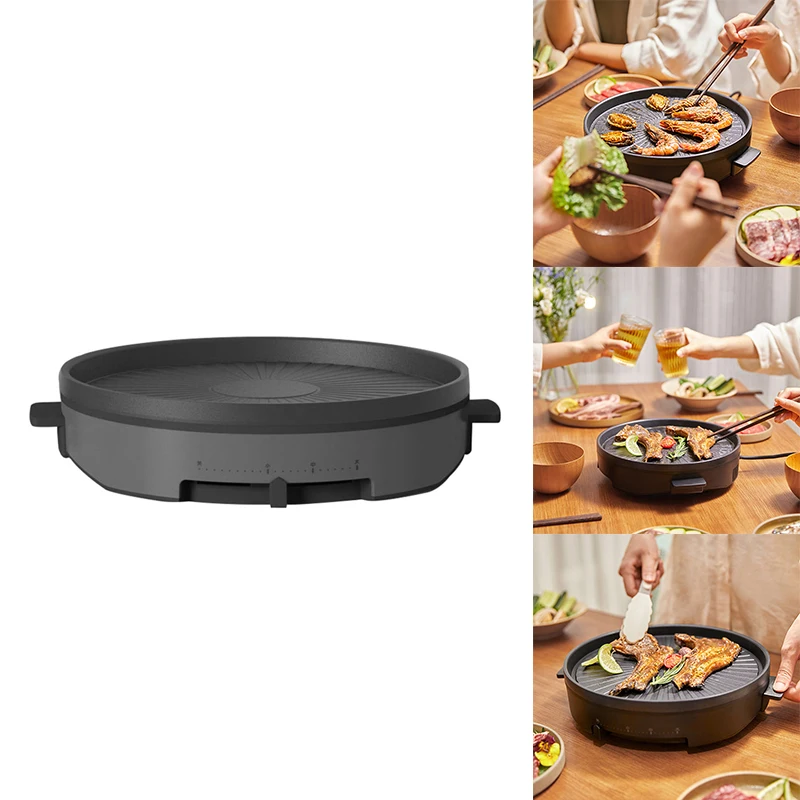 

Retail 220V Smokeless Electric Pan Grill BBQ Stove Non-Stick Electric Griddle Barbecue Temperature Control Portable