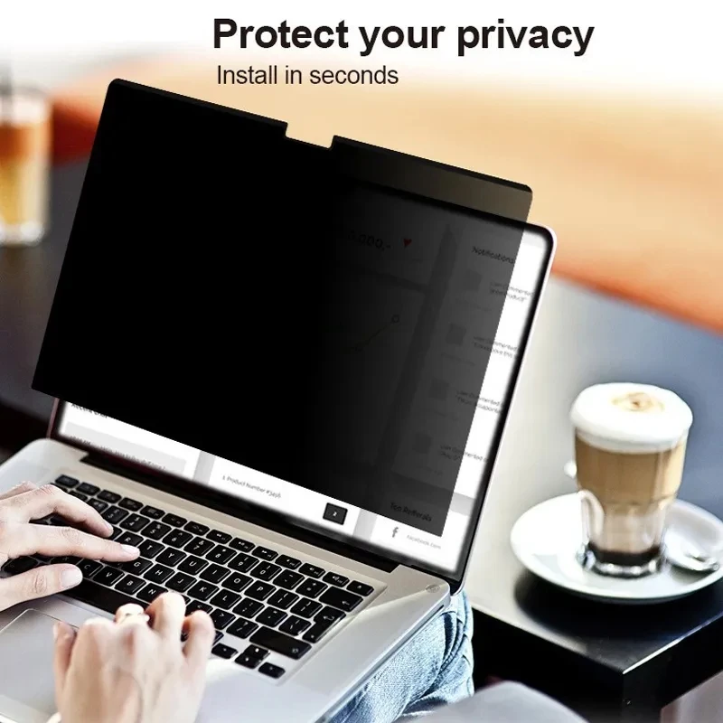 Película Magnética Antiespía para Mac Filtro de Privacidad Magnético para Macbook M4 M3 M2 14 16 Air 15 13 Notebook PC Escudo Antimiradas 3