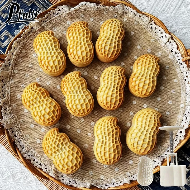 30g 50g 75g Mini Peanut Shape Moon Cake Mold Cookie Cutter Frame Creative Cake Crisp Pastry Dessert Baking Accessories Gadgets