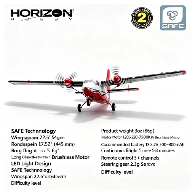 Horizon Hobby Umx Twin Otter Rc Fixed‑Wing Aircraft 574mm Wingspan Dual‑Engine Remote Control Plane For Rc Hobby Enthusiasts