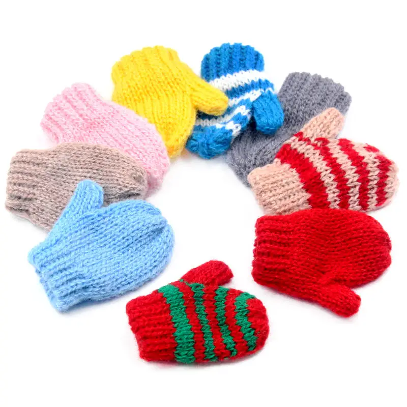 5PCS Knitted Mini Gloves For Handicrafts & Sewing Supplies Party Decoration DIY Handmade Make Earrings Accessories Material