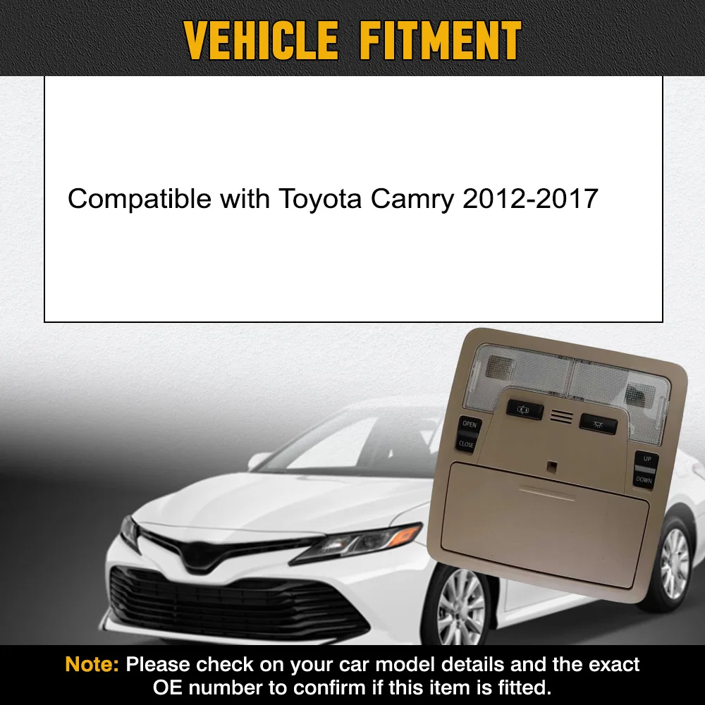 LED Sunroof Switch Console With Storage Box 1D111-161G 1D111161G For Toyota Camry 2012 2013 2014 2015 2016 2017 Car Accessories