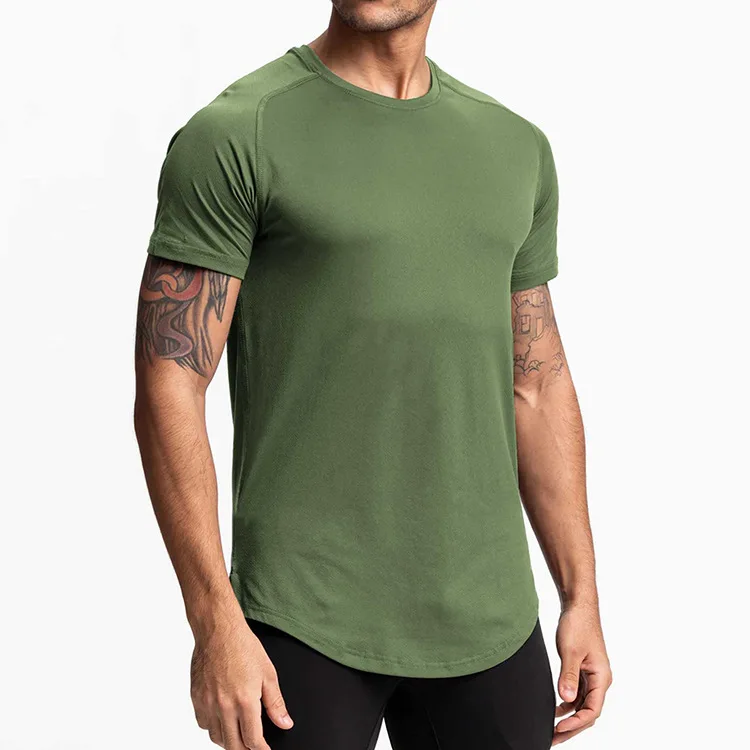 T-shirt de Sport à manches courtes pour homme, maillot de Sport à séchage rapide pour l'entraînement, la musculation et la course à pied