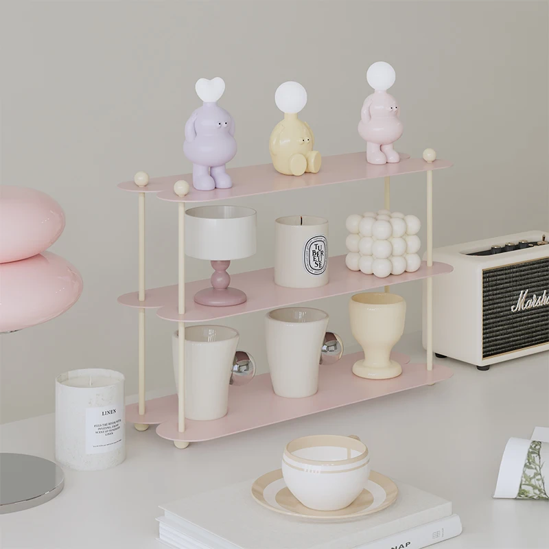 

Dopamine Decor Multi-Tier ，Iron Shelf Kitchen Cup Organizer Creative Coffee Mug Rack， Modern Home Storage Shelf Space Saving