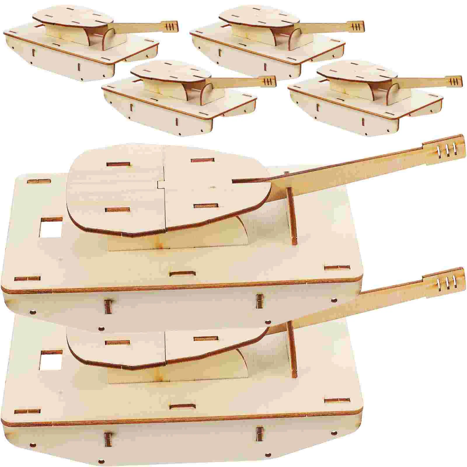 Puzzle en bois non peint pour enfants, modèle de bricolage, assemblage, précieux, vierge, assemblé, 6 pièces