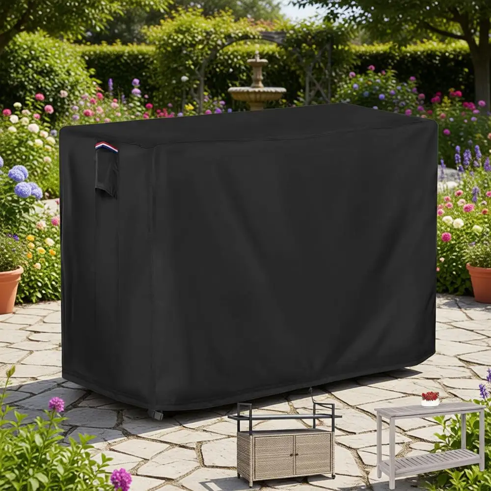 

50 Waterproof Bar Height Patio Table Cover, Fits 50L x 34W x 36H Grill Cart