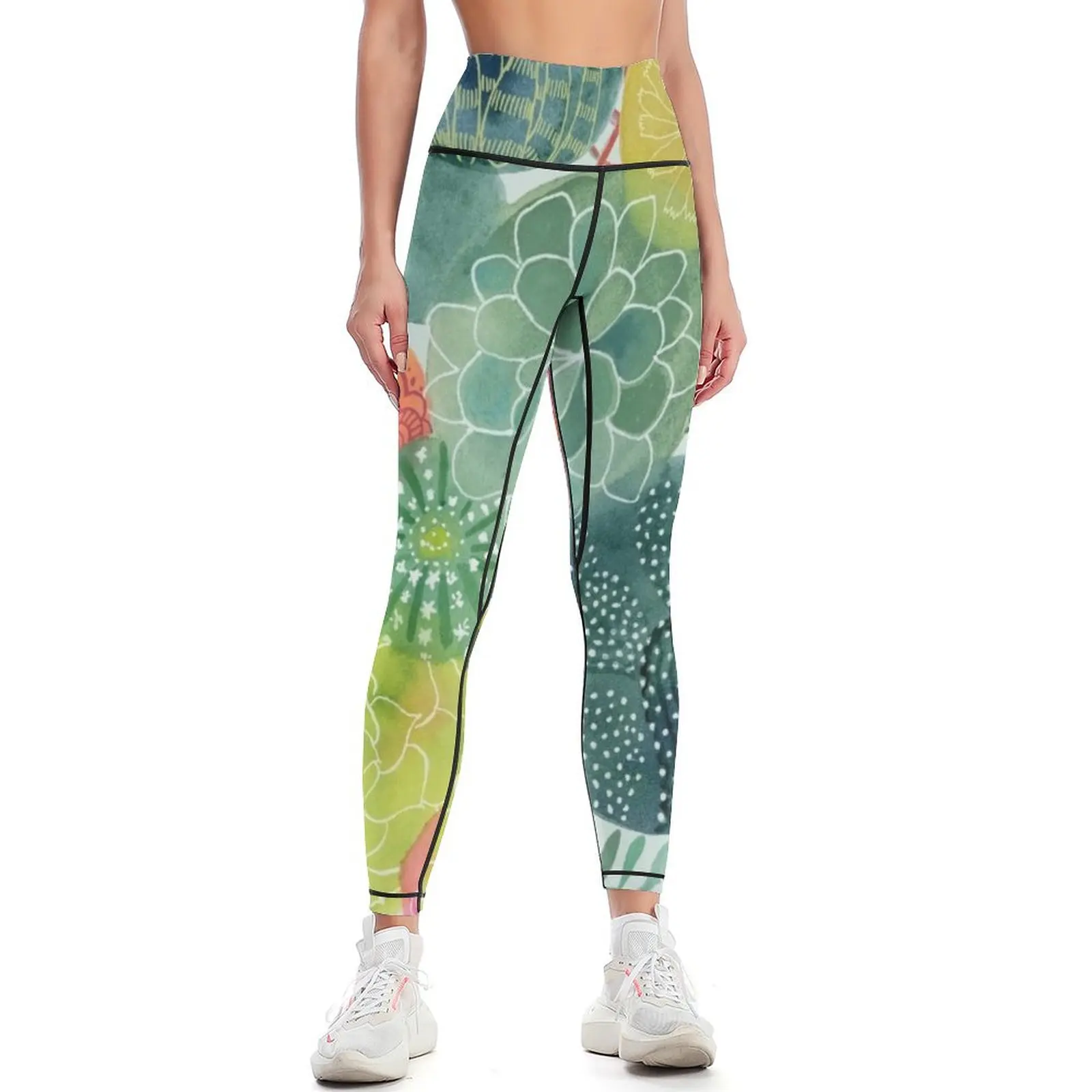 

Succulent Circles Leggings active wear Sports pants woman flared Womens Leggings