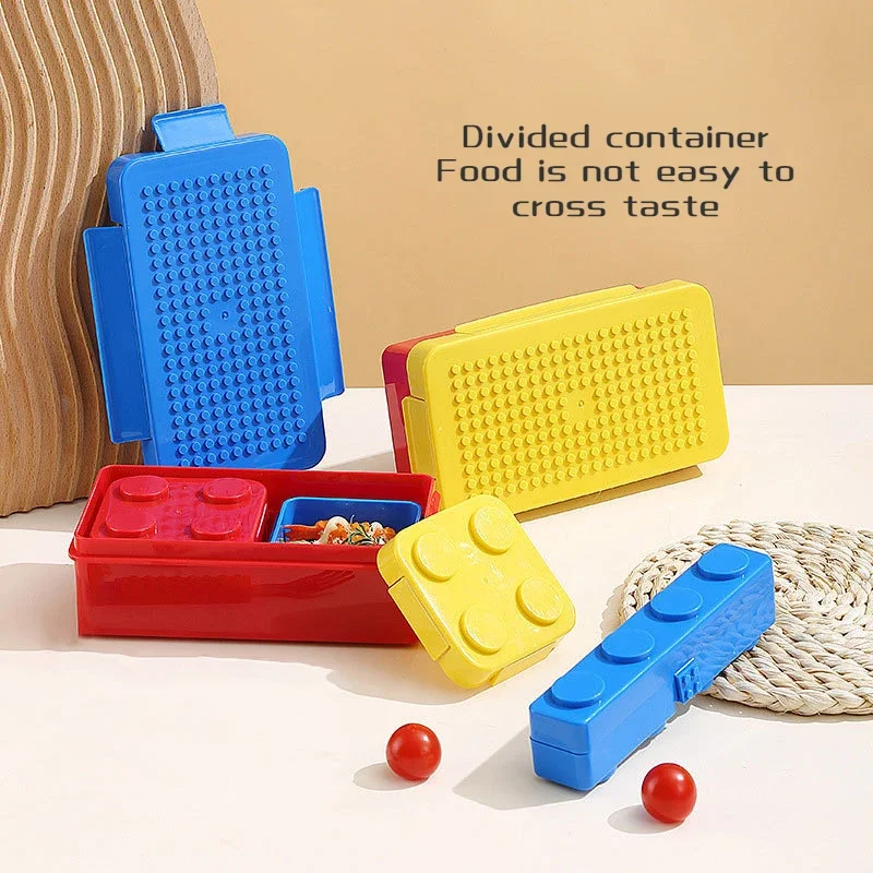 Building Block Lunch Box Color Building Blocks Splicing Sealed Lunch Box Fruit Salad Bento Box Food Storage Containers VIE LENTE image 3