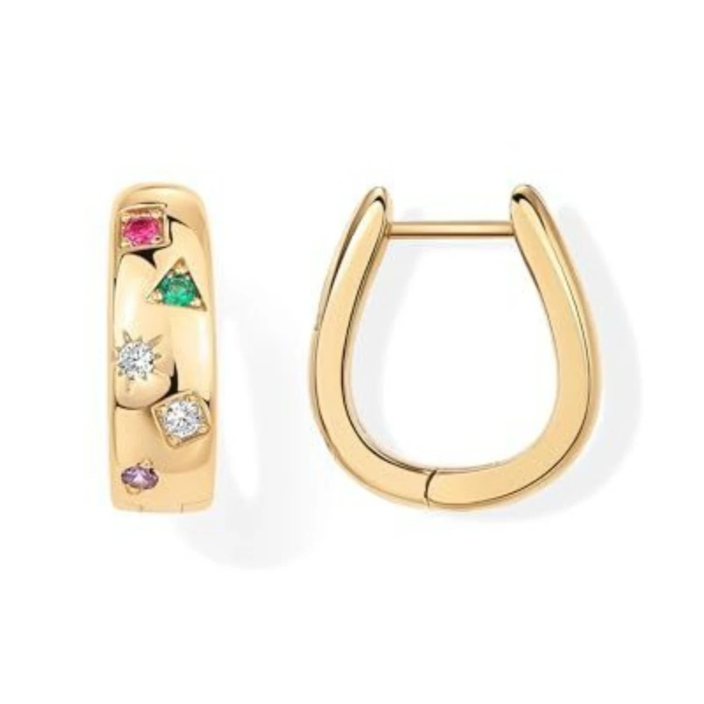 

Color Shinning Colorful CZ Earrings Sexy Girl Fashion Trendy Fine Jewelry Gift Party Wedding pendientes earrings woman