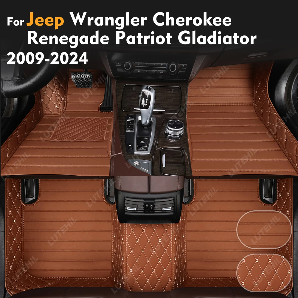 

Для Jeep Wrangler Cherokee RenegadePatriot Gladiator 2009-2024 автомобильный напольный коврик на заказ автомобильный ковер аксессуары для интерьера