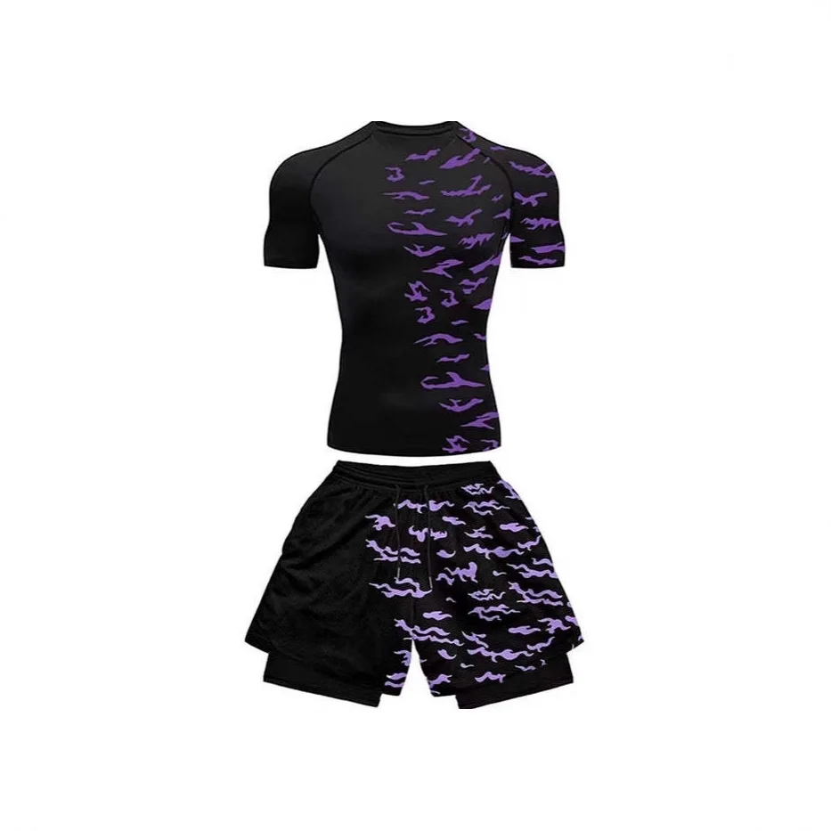 Men's Casual Fitness Sports Suit Quick Dry Running T-Shirt Cool Sensation Three Acetate Fiber Winter Collection  Shirt