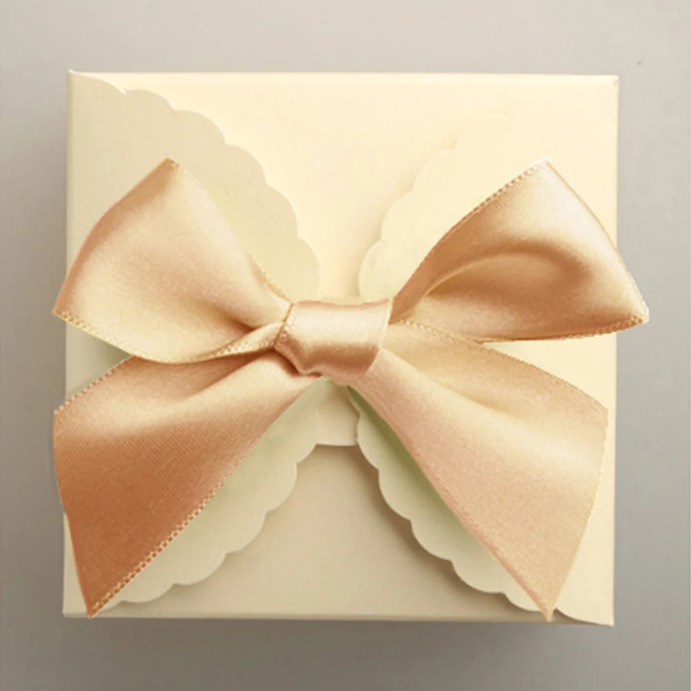 

50pcs Diy Bowknot Decorations Candy Bag Ornaments Gift Case Adornments Party Supplies Christmas Gift Packing Indoor Outdoor