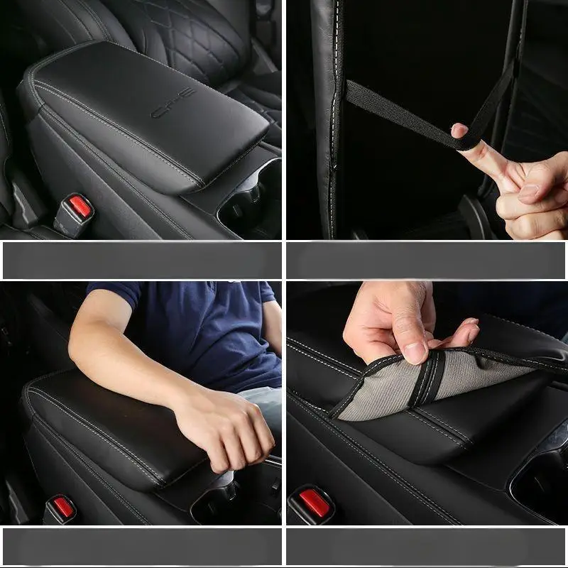 ل BYD Sealion 7 07 مسند ذراع السيارة حصيرة مركز وحدة التحكم الذراع الراحة حماية وسادة مساند للذراعين صندوق تخزين غطاء مقاوم للغبار