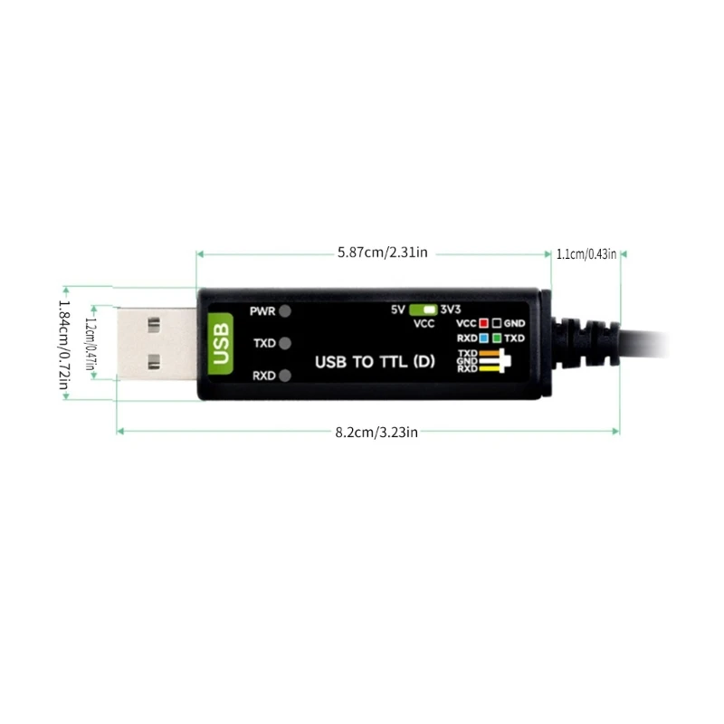 Câble USB FT232RNL TTL (D), câble Port série, prise en plusieurs systèmes, débogage