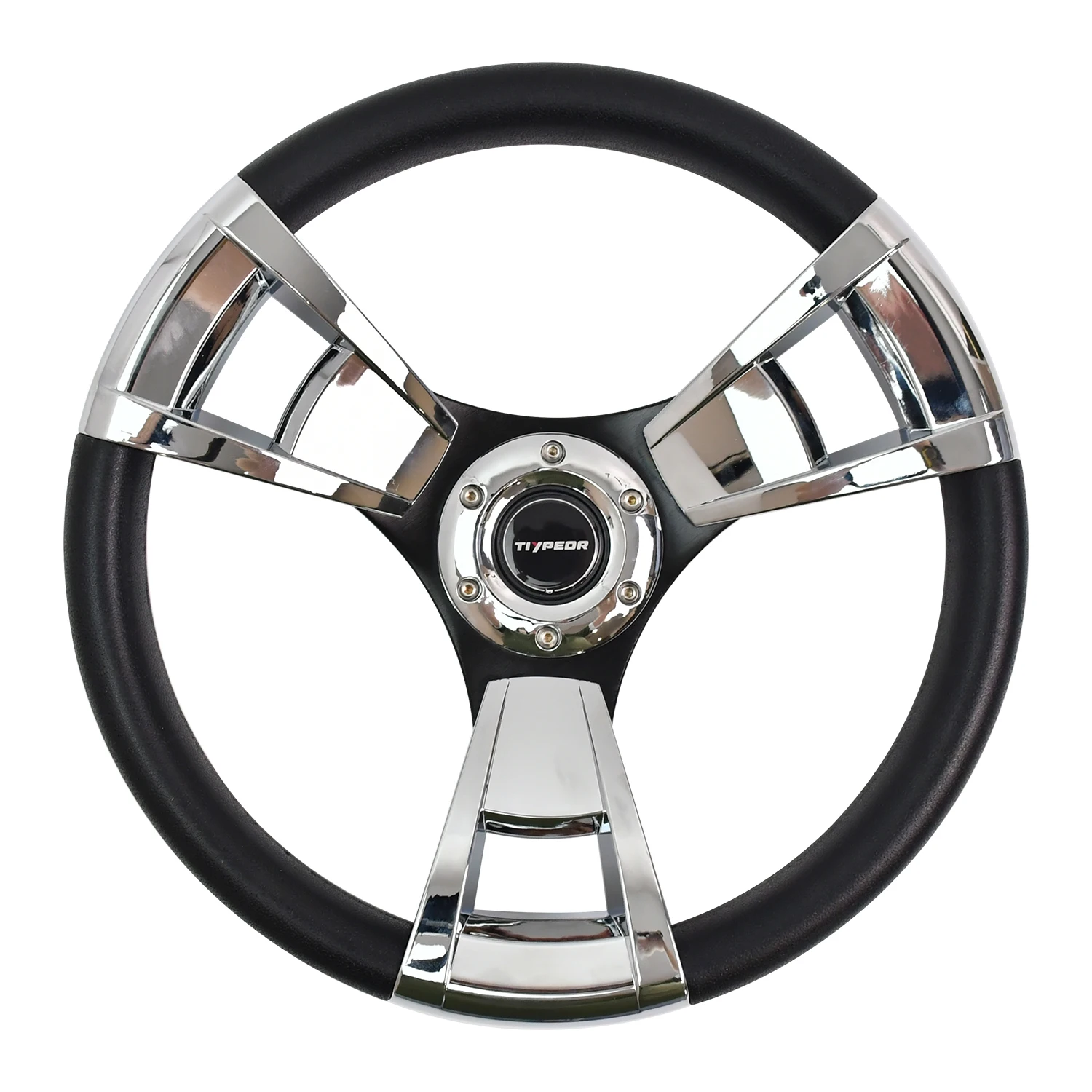 

Tiypeor PU 350mm Steering Wheel Universal Oxidation Bracket Steering Wheel for Racing Simulate