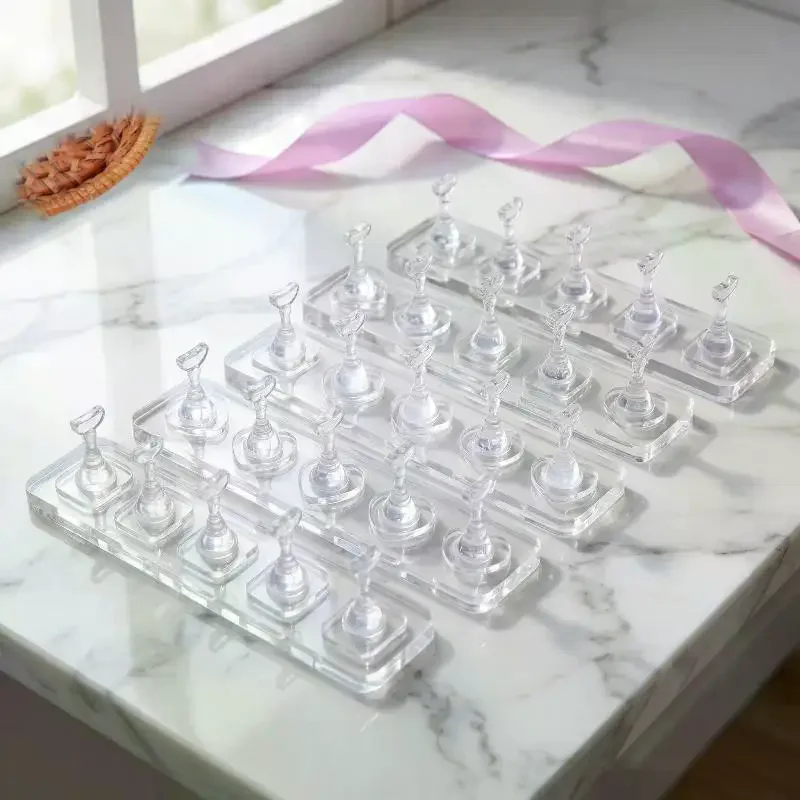 

1 Set Non-Magnetic Nail Display Acrylic Nail Display Stand Tips Holder Nail Practice Stand Fingernail DIY Manicure Stand Tools