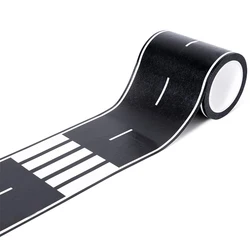 5m Black Roadway Tape Black Road Track Tape Residue Free Road Car Track Tape for Kids Birthday Party Racing Party Decorations