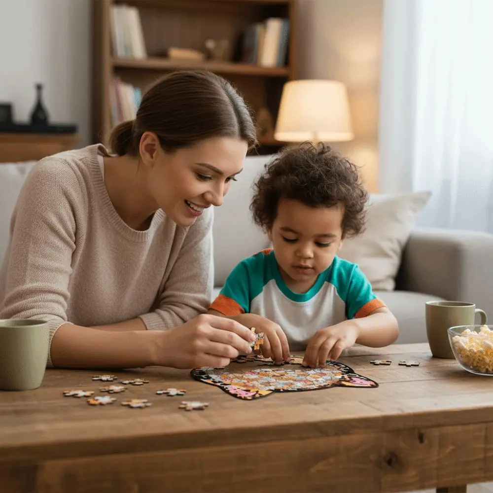 

Brain Burning Cat Puzzle Irregular Puzzle Cute Kitten Animal Puzzle Cat Shaped Wooden Puzzle Colored Wooden