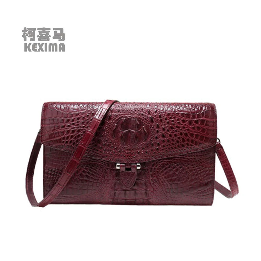 

weitasi new crocodile skin Female clutch bag single shoulder bag female crocodile bag Dinner crocodile skin