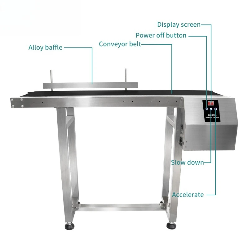 1.5 m long standard adjustable speed mini belt conveyor