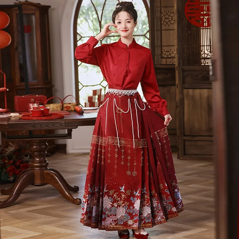 

A traditional Chinese-style Han suit for toasting fashionable banquet new dress with long sleeves