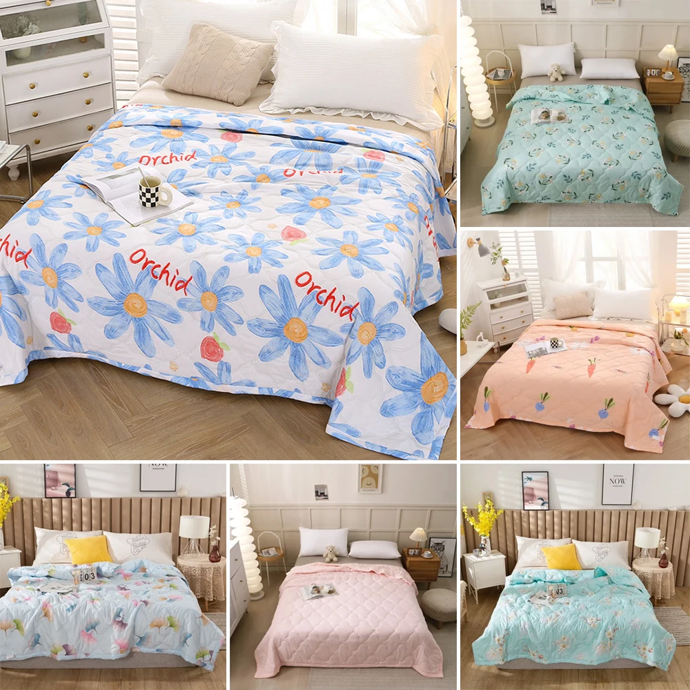 1pc Comforter Summer quilt Machine Washable Single Double Blanket for Bed Soft Comfortable Quilt Decor summer blanket dekbed 퀼트