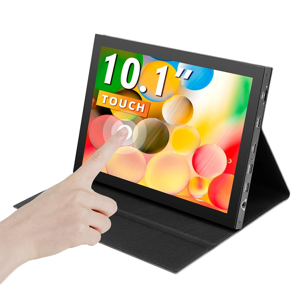 10.1 inch Capacitive Touchscreen Portable Monitor 1280x800 IPS Display with Speaker & Stand For Raspberry Laptop Second Display