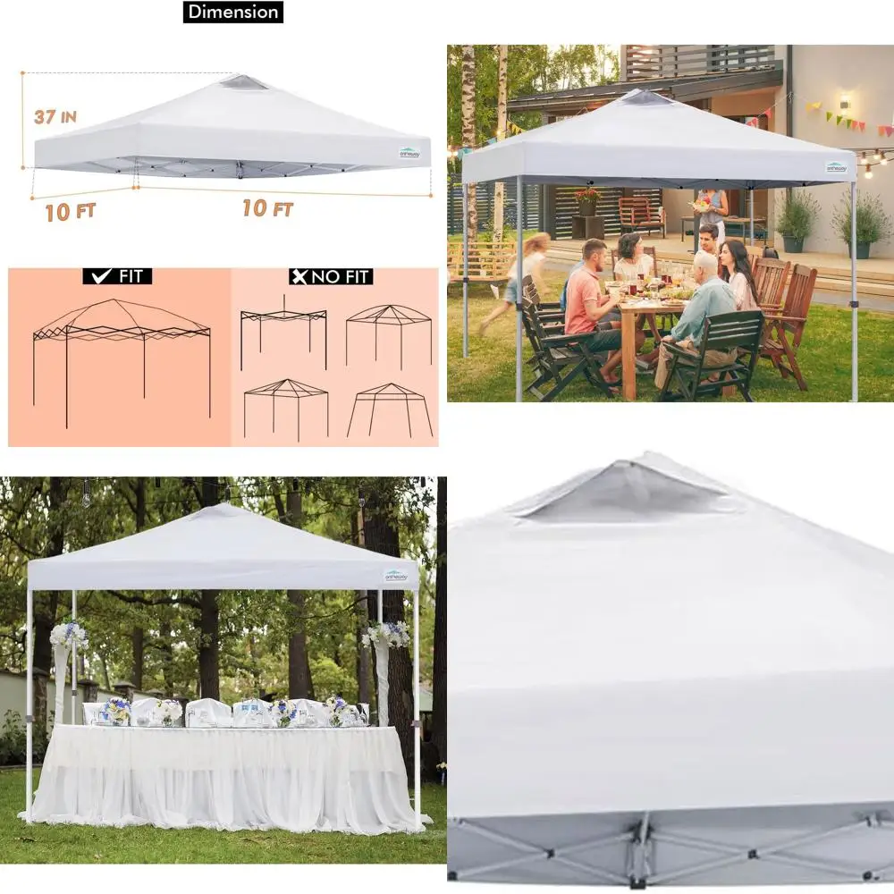 

Белый выдвижной навес 10x10 с вентиляционным отверстием для уличных палаток