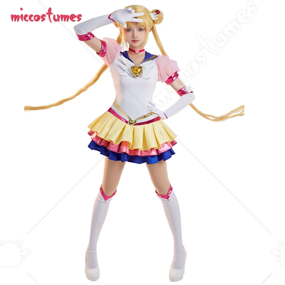

Haikyuu Women's Colorful Cosplay Costume Cute Anime Uniform with Hairpins and Gloves for Cosplay Halloween