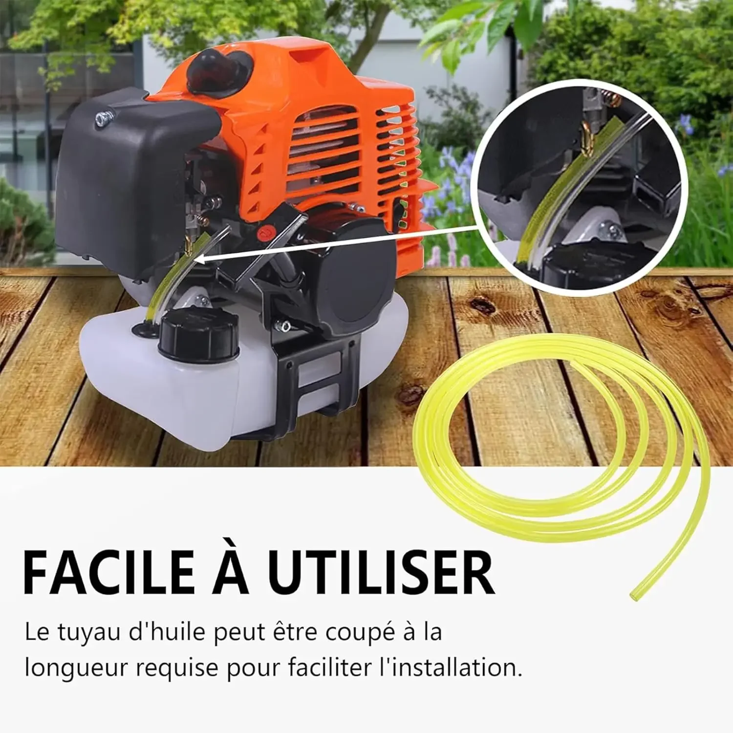 4 مجموعة de1 متر Tuyau de Carburant مرنة مقاومة Durite d'essence pour Souffleur كوبيه الحدود Tronçonneuse Debroussailleuse #5