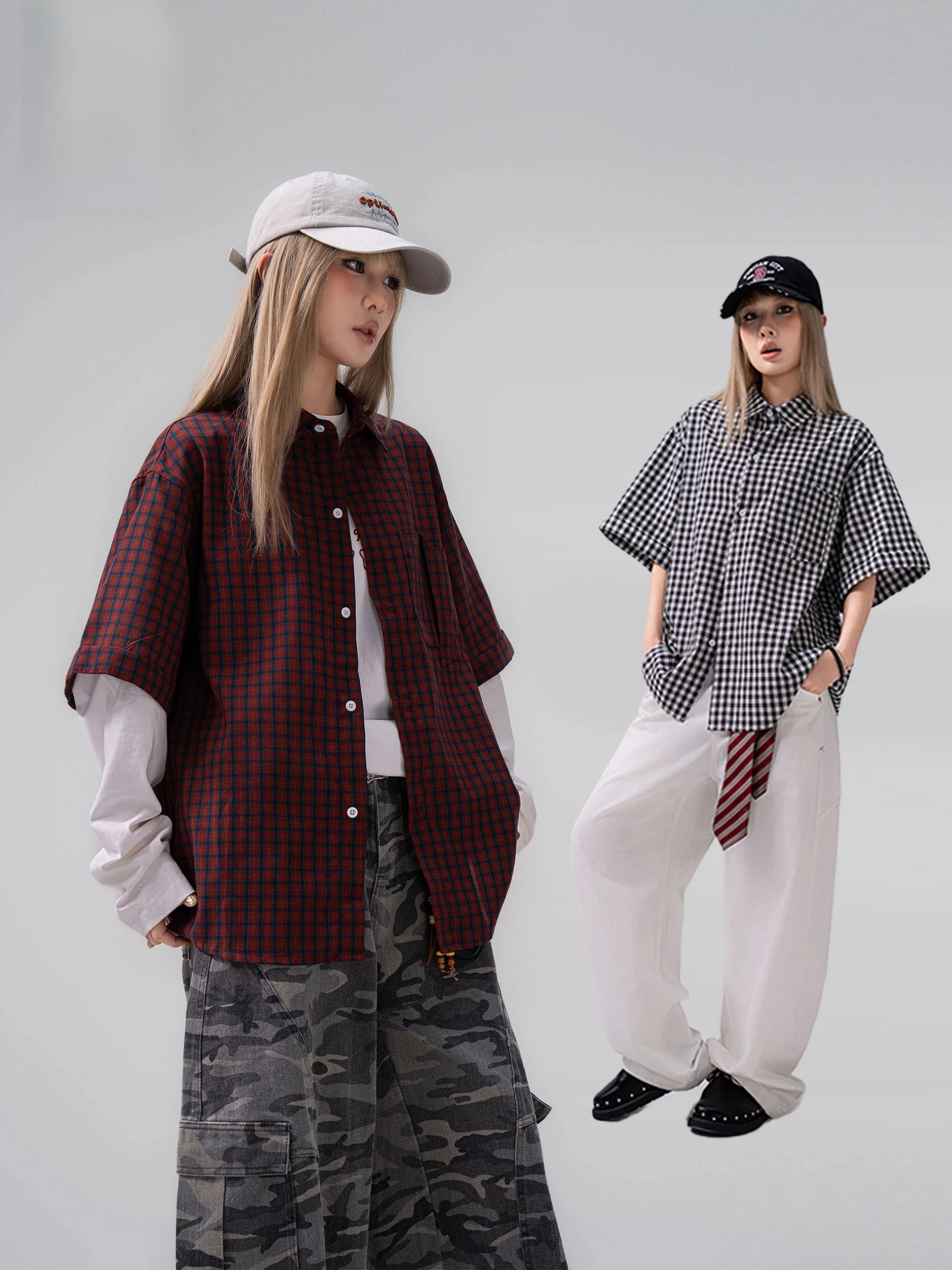 AOGZ American Retro Striped Short Sleeve Loose Fit Shirt Unisex Summer New Style Casual Fashion Jacket Coat Breathable Cotton...
