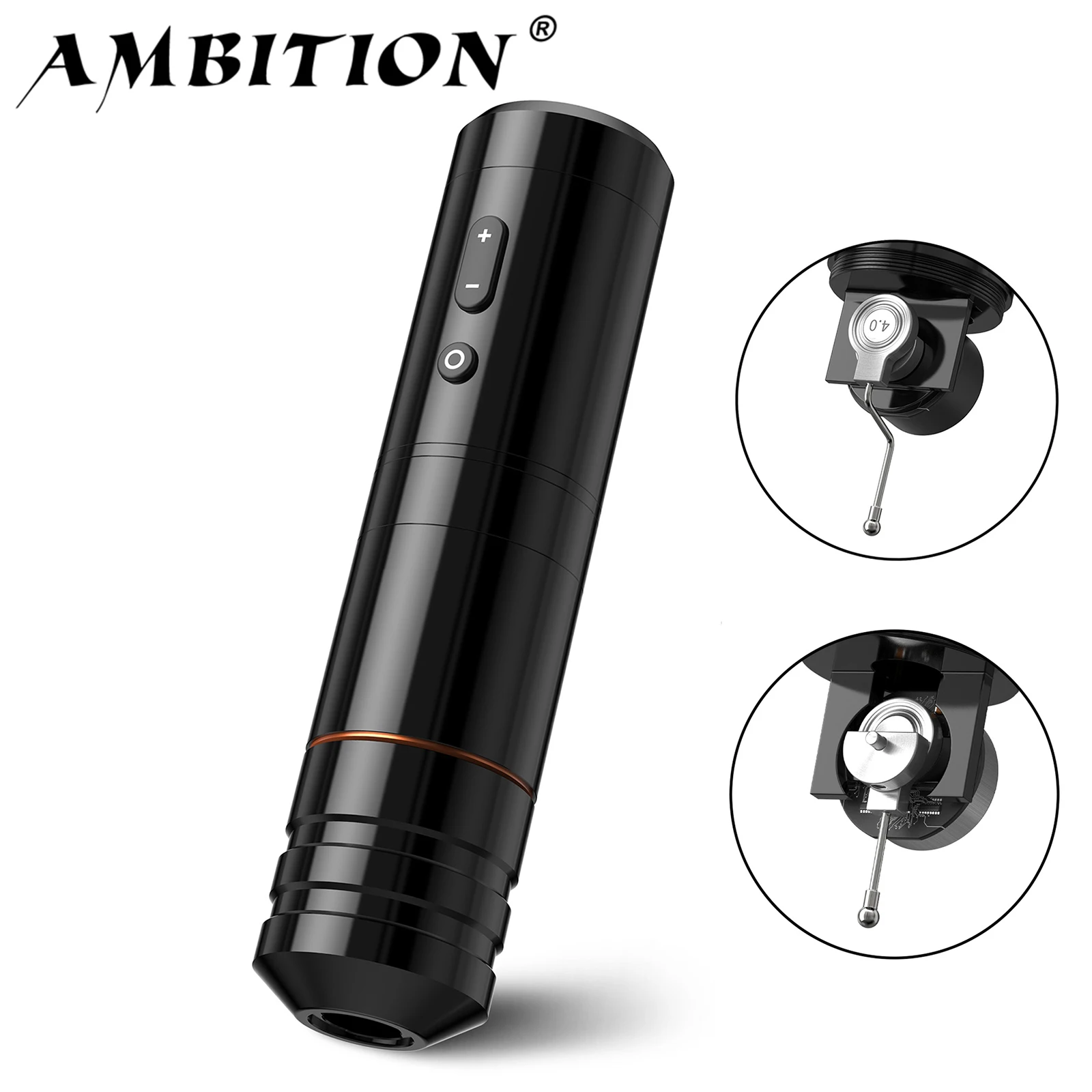 Ambition Ninja Nova 2024/2025 Wireless Tattoo Pen Machine Brushless Motor 4.0/3.5mm Stroke Length Latest Unlimited Direct Drive