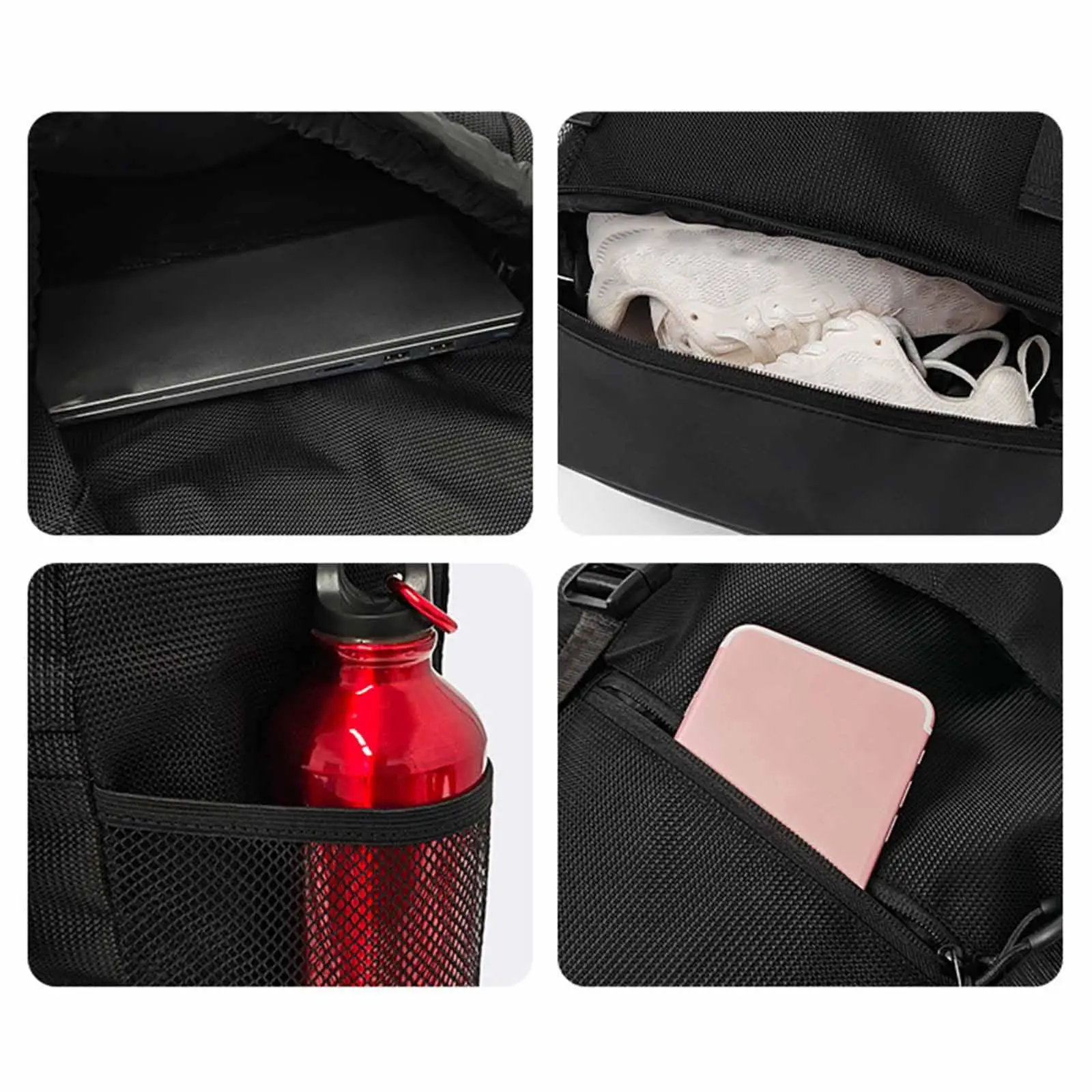 

Travel Backpack Scalable Zippered Storage Bag Oxford Cloth Football Training