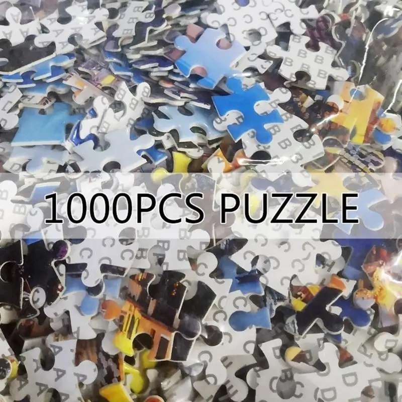 F62d 1000pieces/set DIY 퍼즐 세트 1000pcs 퍼즐 방 장식 가족 게임 뇌 개발 유화 놀이 톱 직소