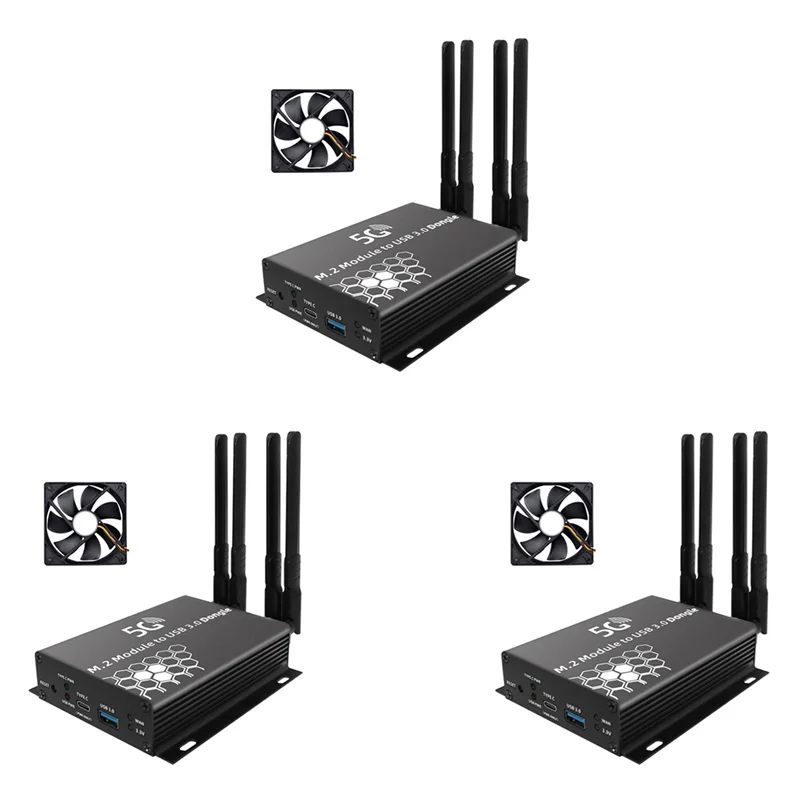 

GW-3X M.2 NGFF 4G/5G Модуль к USB 3.0 Адаптер M2 Wi-Fi Card Converter Riser Плата с антенной Кулер Вентилятор Слот для SIM-карты