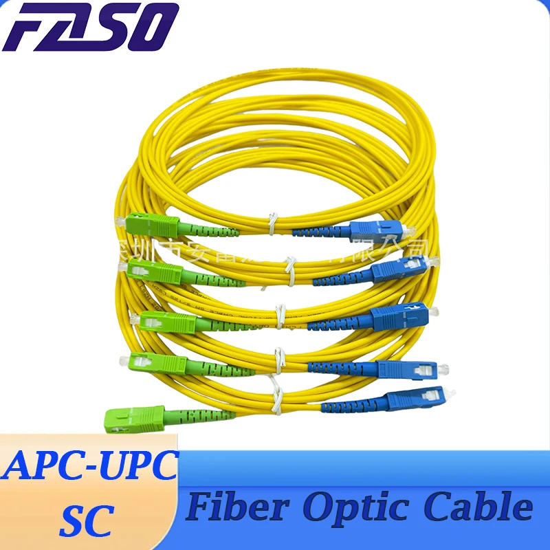 

FASO SC APC Волоконно-оптический патч-кабель 3,0 мм Шнур OS2 Одномодовый симплекс 1 м 3 м 5 м ПВХ G652D SM 1310/1550 нм FTTH