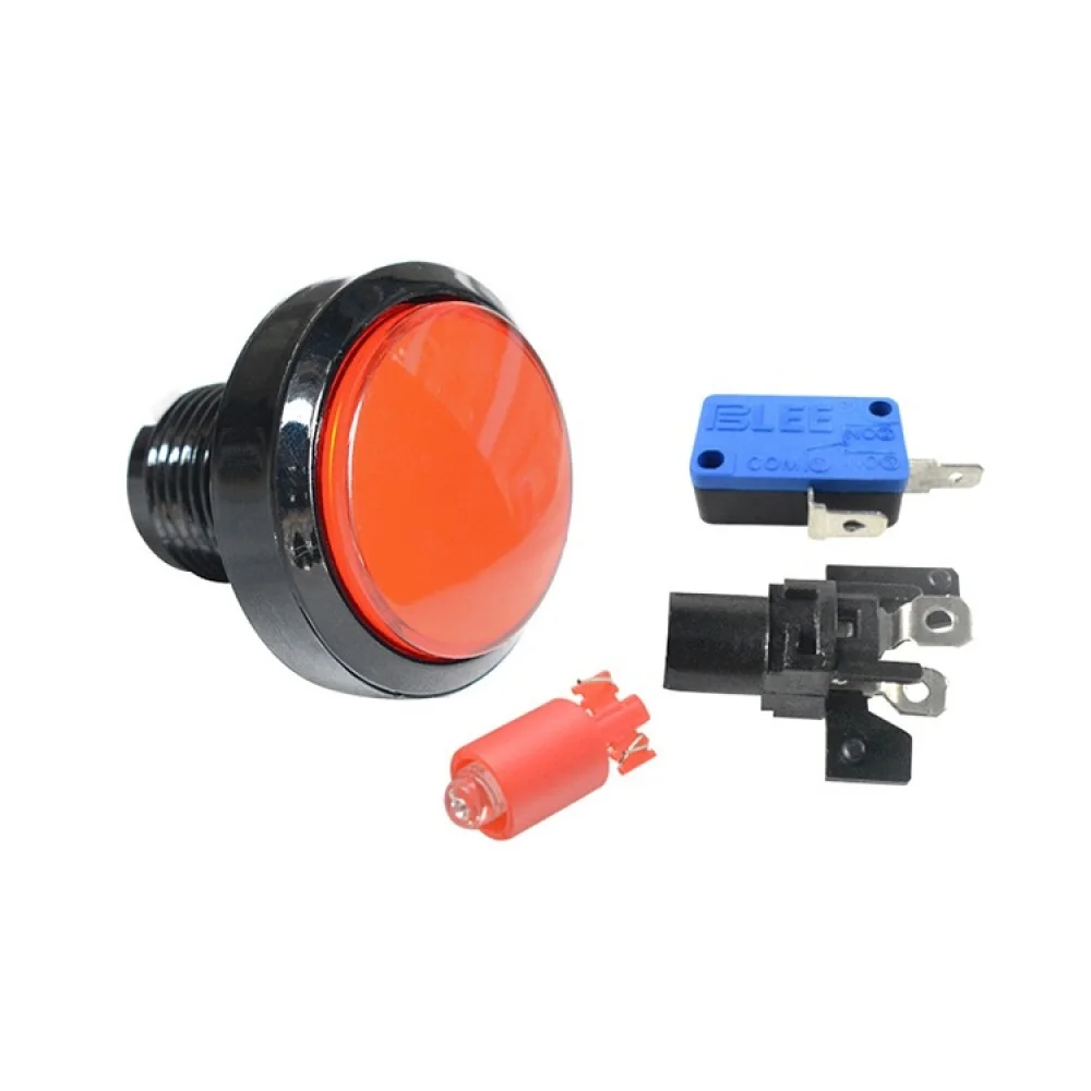 ممر دفع أزرار 5 ألوان 12 فولت مصباح LED مضيء 45 مللي متر ممر لعبة فيديو لاعب زر ضغط مع Microswitch