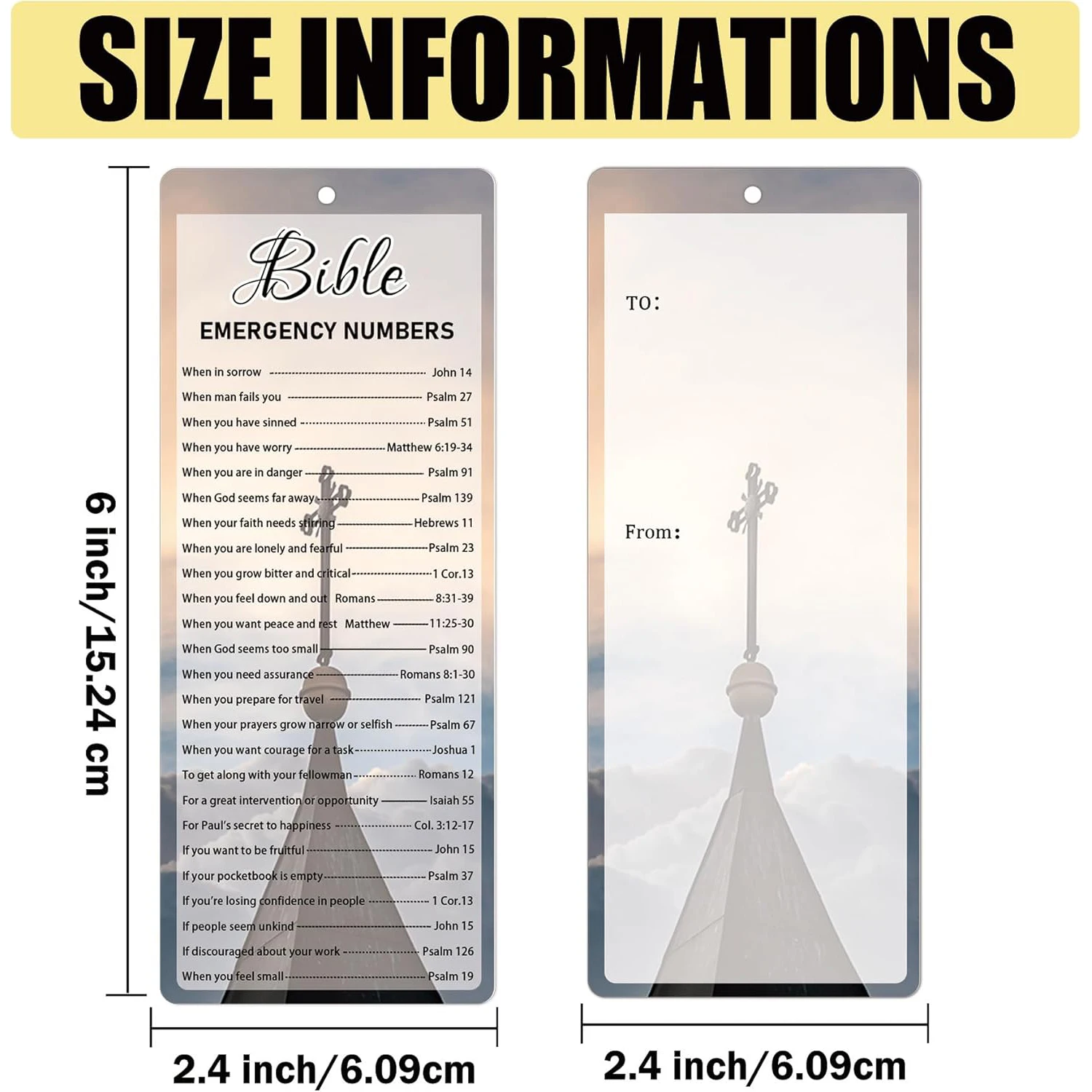 Bible Emergency Numbers Bookmark Christian Bookmark Card with Tassels Bible Verse Cross Inspirational Book 50pcs