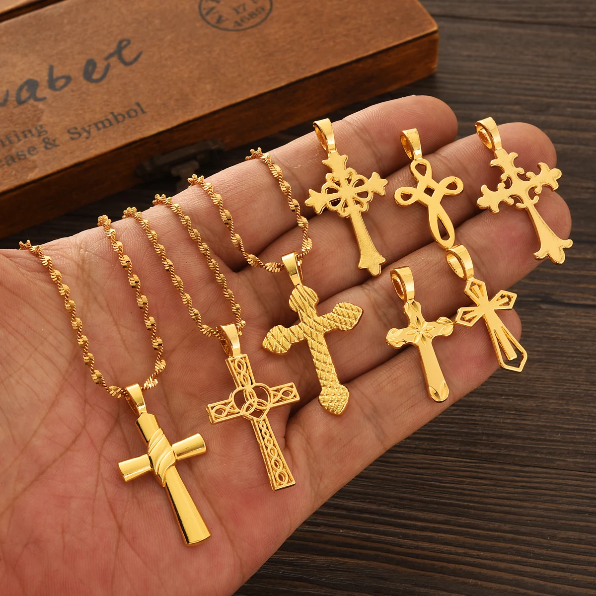 Ethiopian Jewelry Exquisite Women Man Cross Pendant Necklaces African Eritrean Habesha Wedding Accessories Gift #021