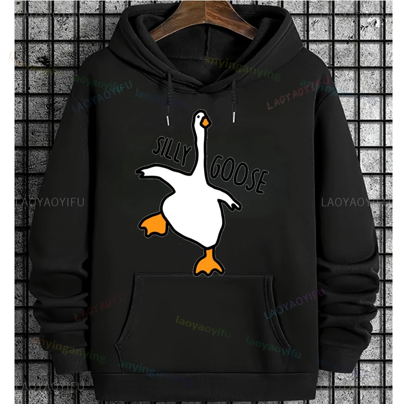 Silly Goose on The Loose Hoodie Long Sleeve T Shirt Men Women Harajuku Fashion Funny Graphic Pattern Hoodie High Quality Chothes